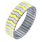 Watch Strap Style Stretch Gold Silver Stainless Steel Bracelet Bulk