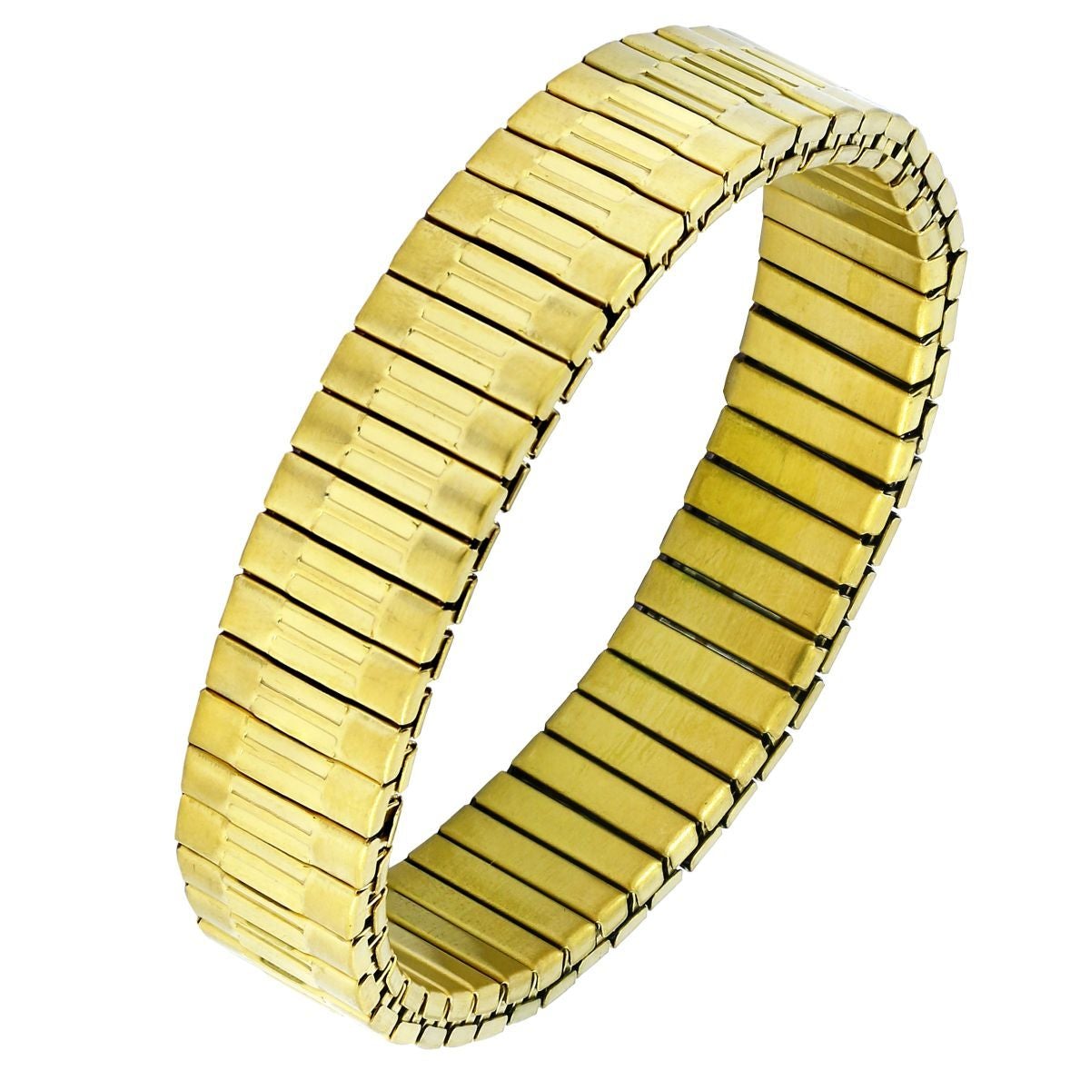 Watch Strap Stretch 18K Gold 316L Stainless Steel Bracelet Men Bulk