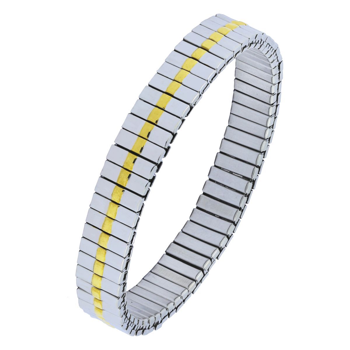 Watch Strap Stretch Gold Silver 316L Stainless Steel Bracelet Men