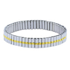 Watch Strap Stretch Gold Silver 316L Stainless Steel Bracelet Men