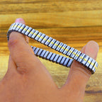 Watch Strap Stretch Gold Silver 316L Stainless Steel Bracelet Men