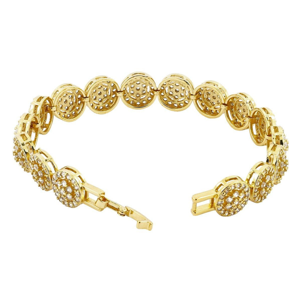 Flower Floral Dainty Stylish 18K Gold Tennis Bracelet For Women Bulk
