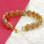 Flower Floral Dainty Stylish 18K Gold Tennis Bracelet For Women Bulk