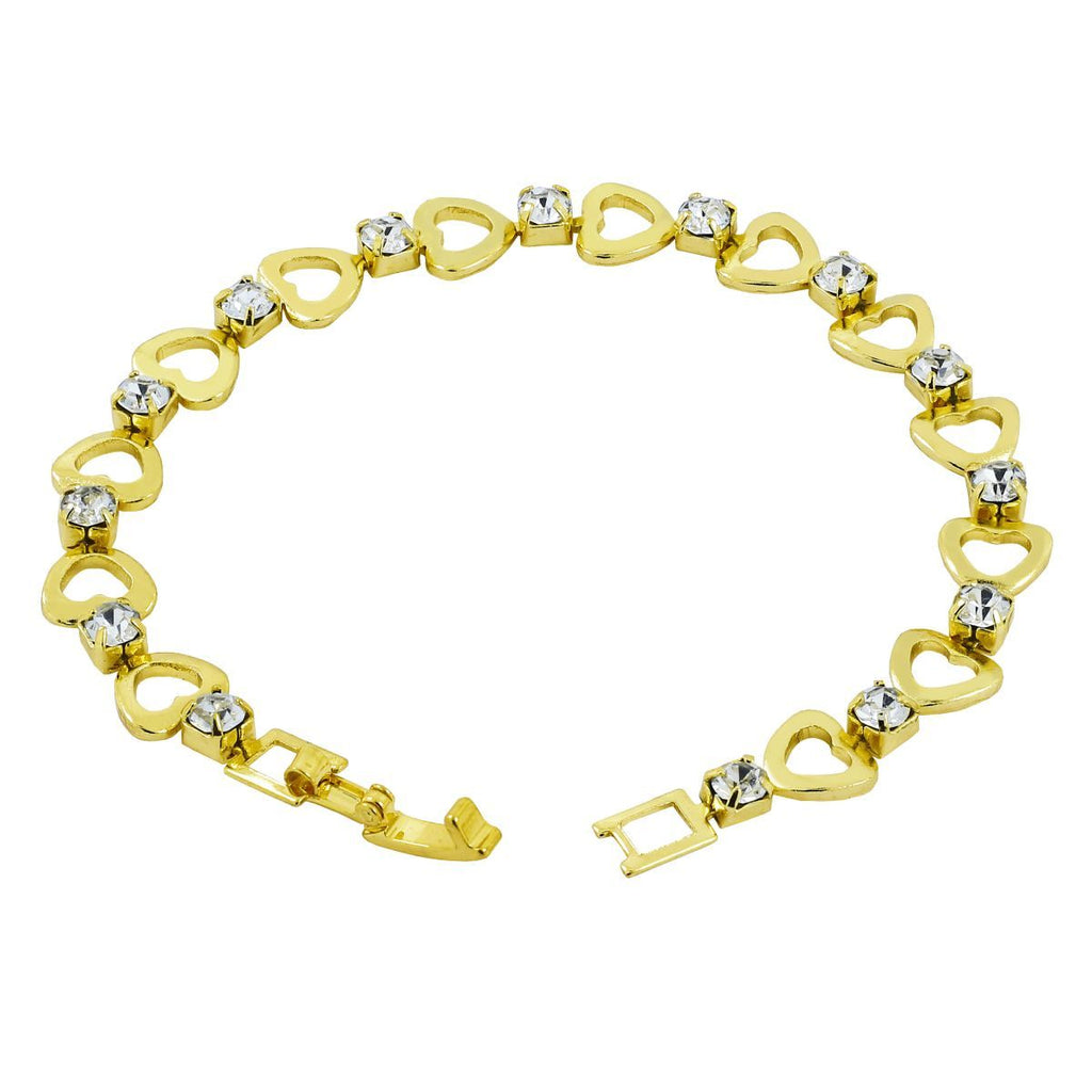 Delicate 18K Gold Cubic Zirconia American Diamond Bracelet Women Bulk