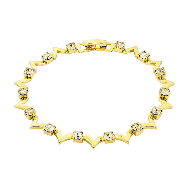 Delicate 18K Gold Cubic Zirconia American Diamond Bracelet Women Bulk Secondary image