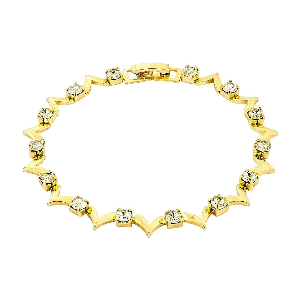 Delicate 18K Gold Cubic Zirconia American Diamond Bracelet Women Bulk