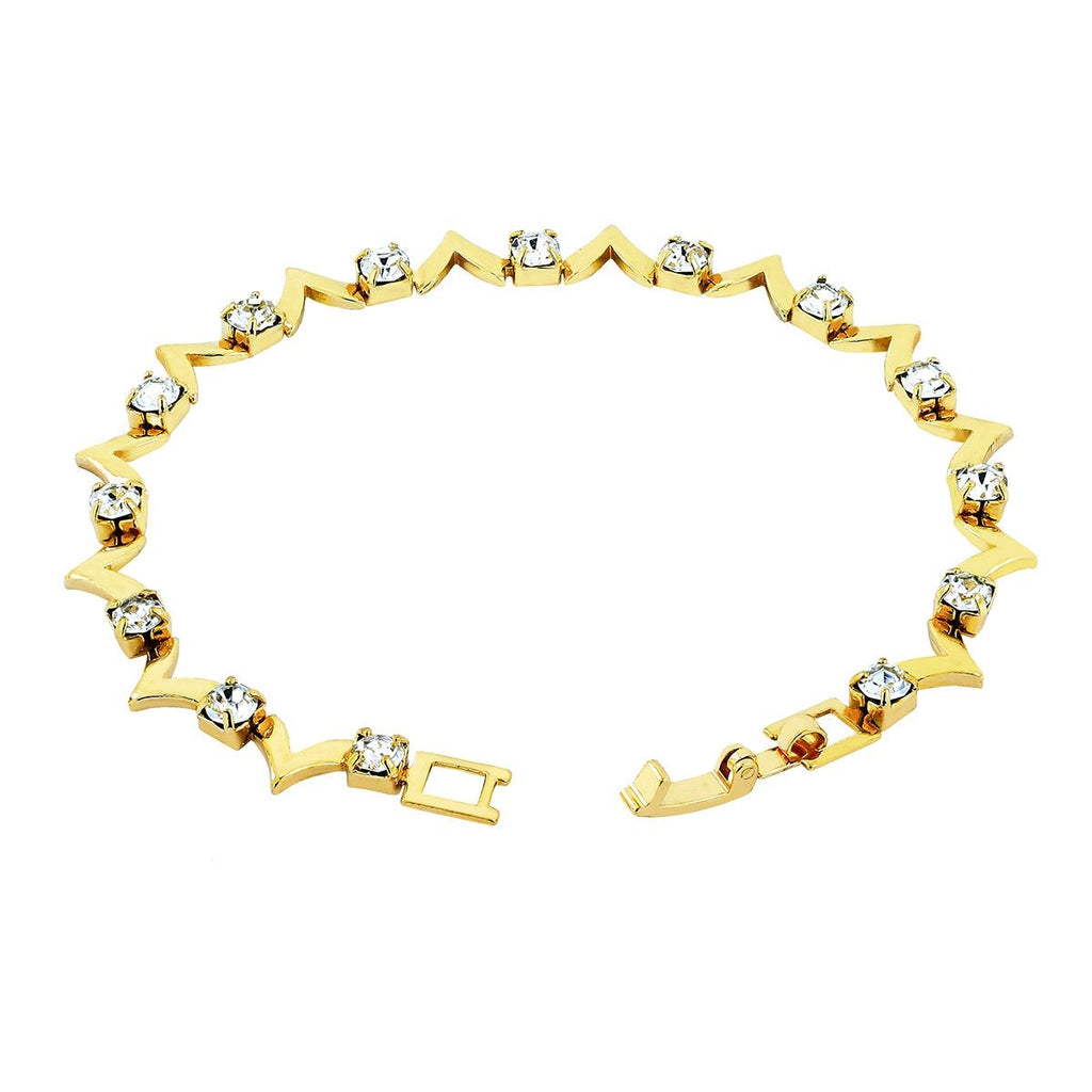 Delicate 18K Gold Cubic Zirconia American Diamond Bracelet Women Bulk