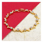 Delicate 18K Gold Cubic Zirconia American Diamond Bracelet Women Bulk