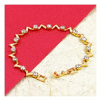 Delicate 18K Gold Cubic Zirconia American Diamond Bracelet Women Bulk