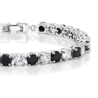 Classic Round Cubic Zirconia Black Spinel Tennis Bracelet Women Bulk
