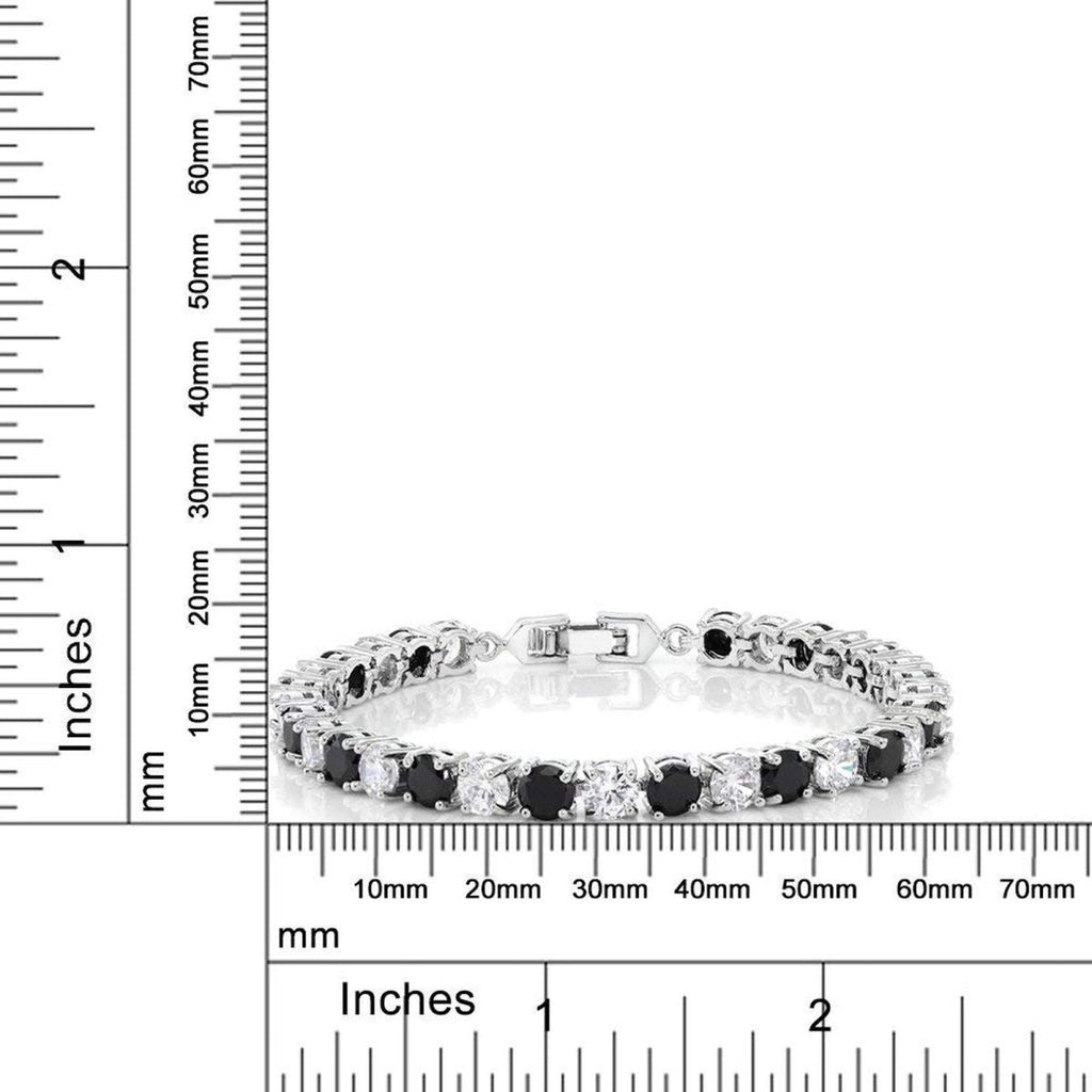Classic Round Cubic Zirconia Black Spinel Tennis Bracelet Women Bulk