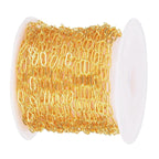 Classic Korean 18K Gold Cable Rope Links Chain 1 Meter Bulk
