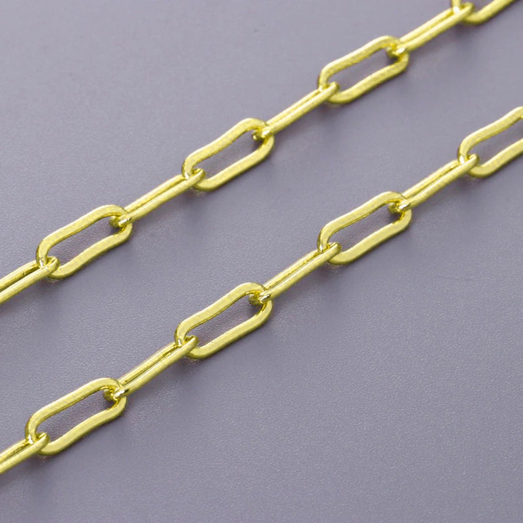 Classic Korean 18K Gold Cable Rope Links Chain 1 Meter Bulk