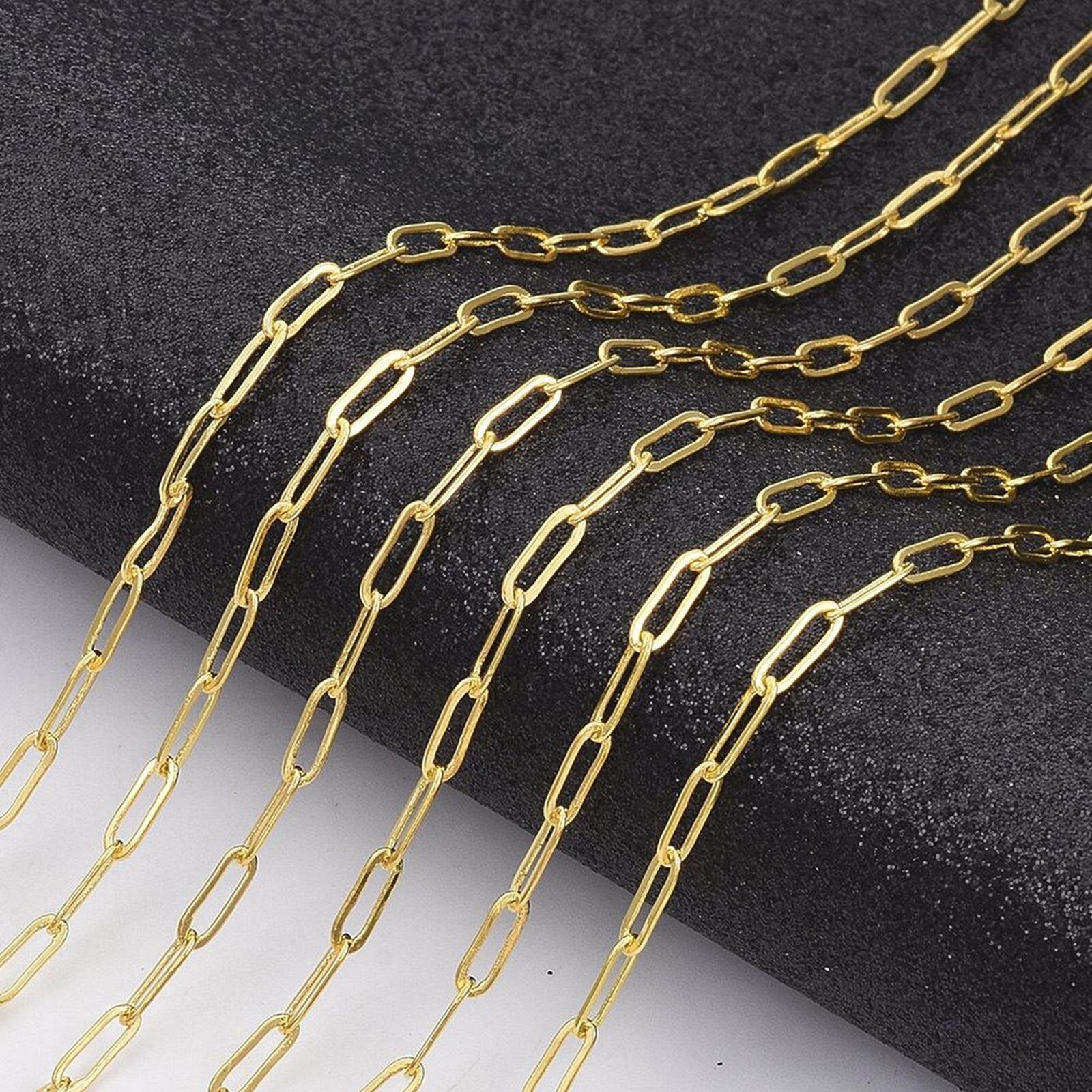 Classic Korean 18K Gold Cable Rope Links Chain 1 Meter Bulk Secondary image