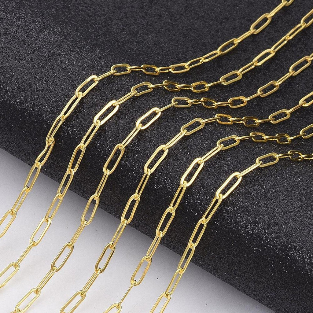Classic Korean 18K Gold Cable Rope Links Chain 1 Meter Bulk