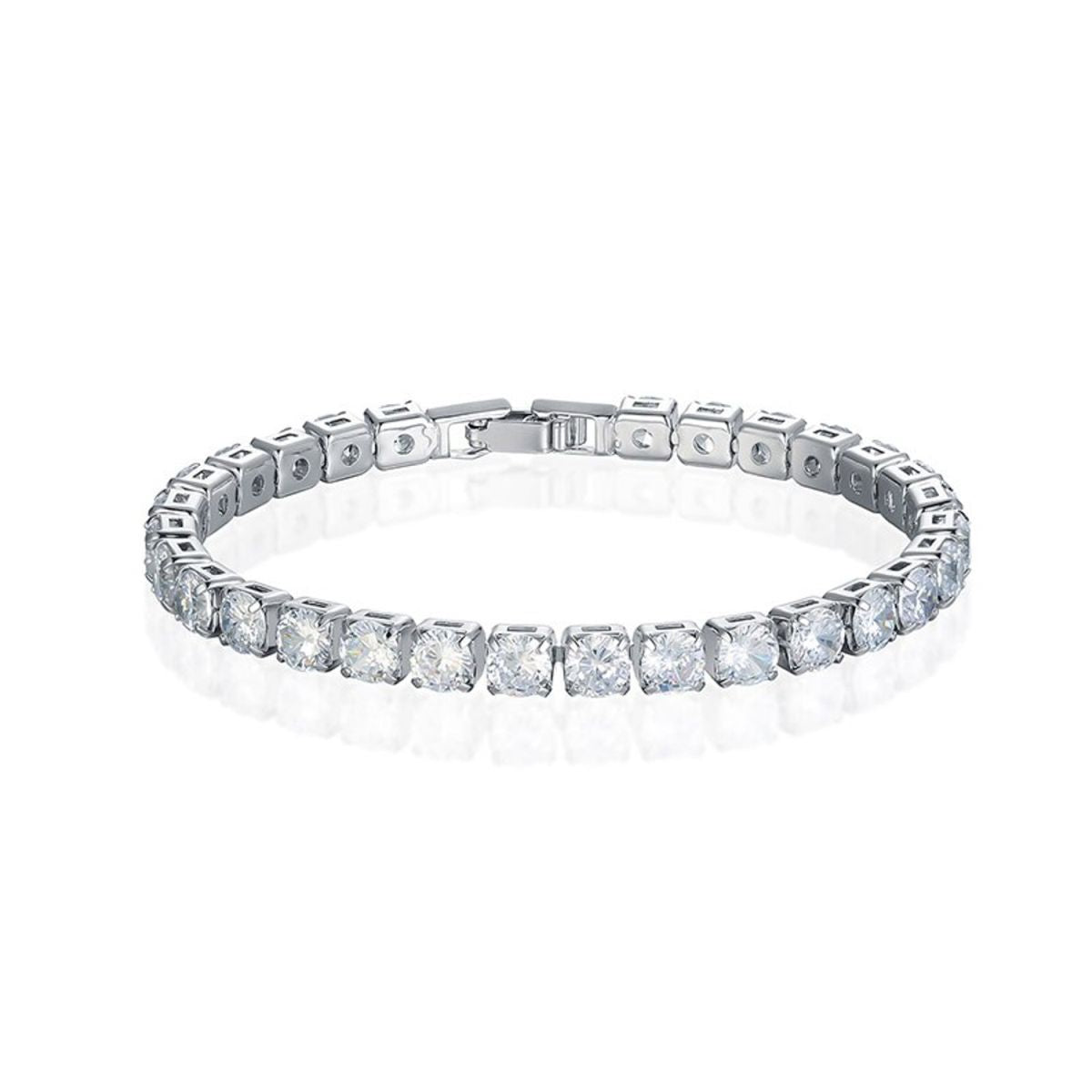Classic Cubic Zirconia American Diamond Silver Tennis Bracelet Bulk