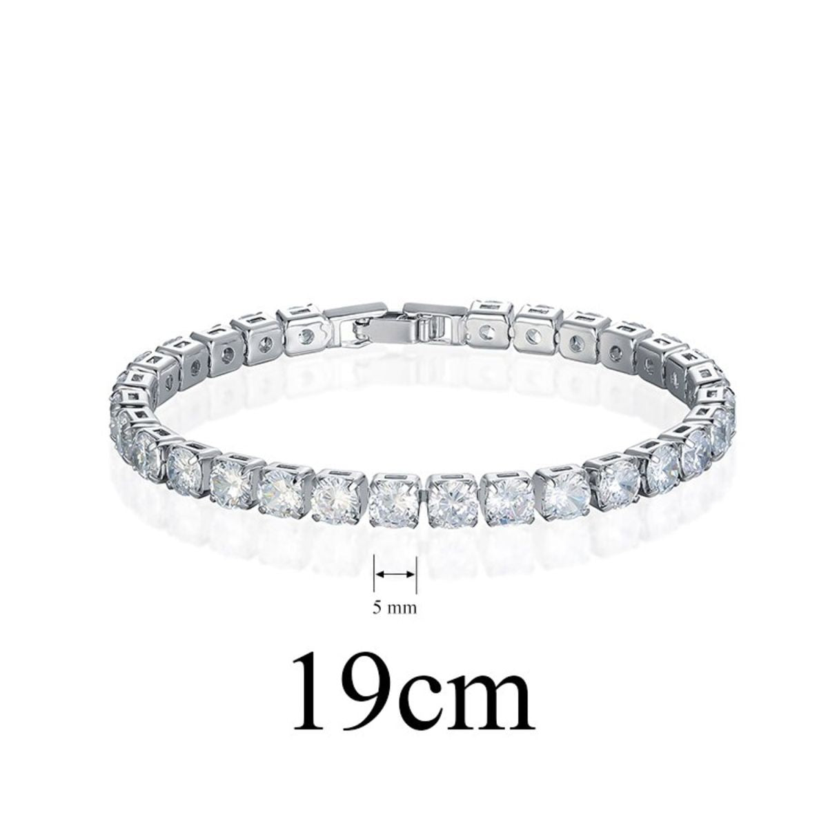 Classic Cubic Zirconia American Diamond Silver Tennis Bracelet Bulk