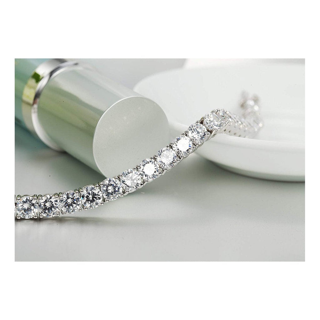 Classic Cubic Zirconia American Diamond Silver Tennis Bracelet Bulk