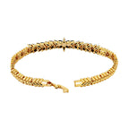 Floral Daily Delicate Black 18K Gold Plated Bracelet For Women Bulk