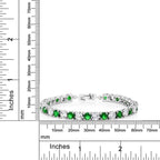 Classic Cubic Zirconia Emerald Green Tennis Bracelet For Women Bulk