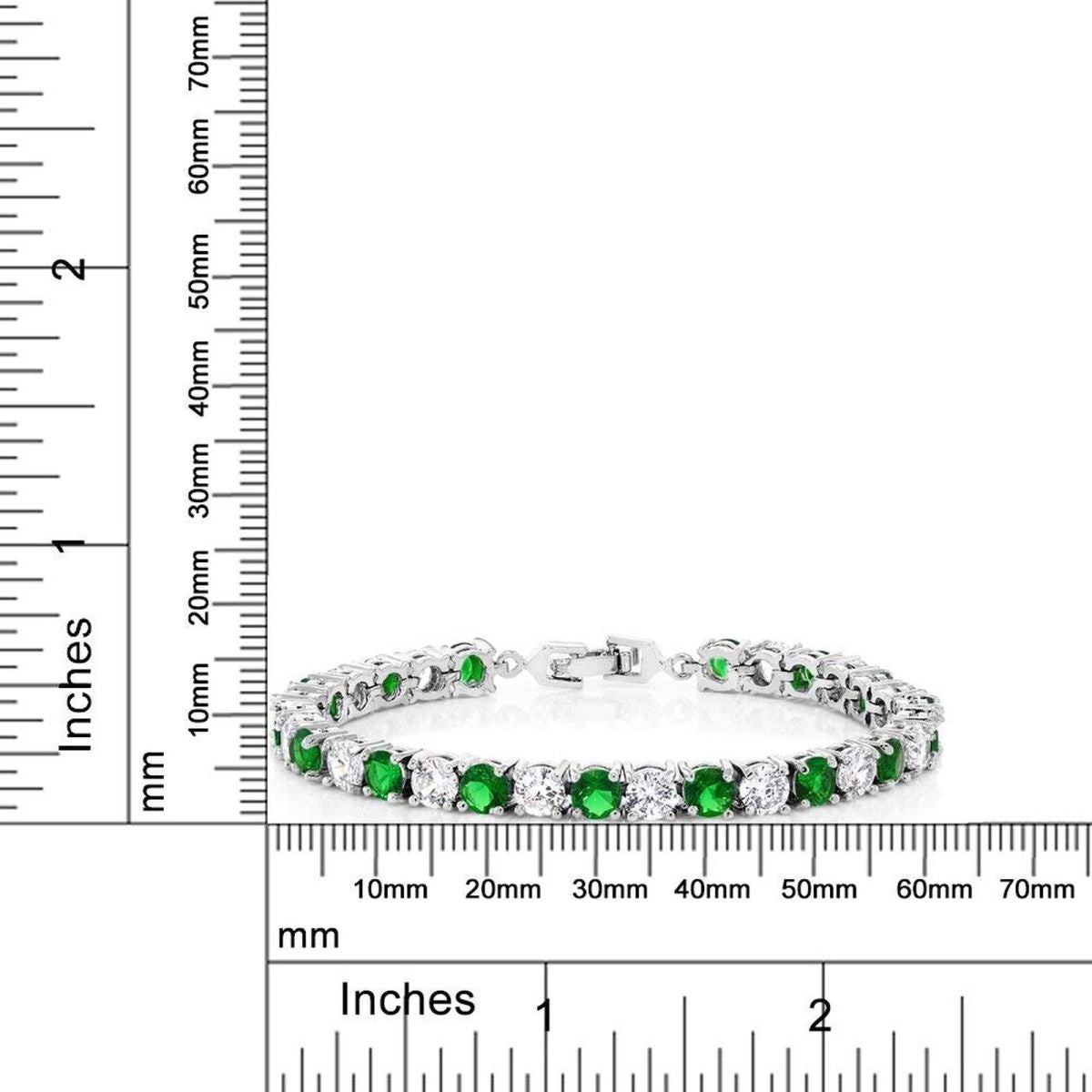 Classic Cubic Zirconia Emerald Green Tennis Bracelet For Women Bulk