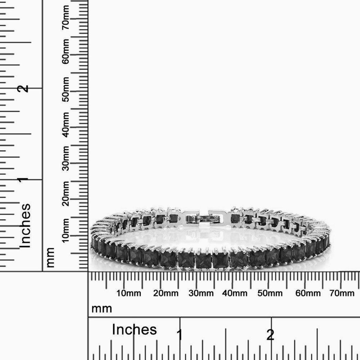 Classic Princess Cubic Zirconia Black Spinel Tennis Bracelet Bulk