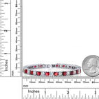 Classic Princess Cubic Zirconia Ruby Red Tennis Bracelet Women Bulk