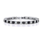Classic Princess Cubic Zirconia Black Spinel Tennis Bracelet Bulk