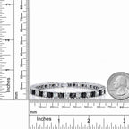 Classic Princess Cubic Zirconia Black Spinel Tennis Bracelet Bulk