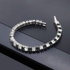 Classic Princess Cubic Zirconia Black Spinel Tennis Bracelet Bulk