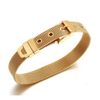 Watch Strap Mesh Belt Buckle 18K Gold Stainless Steel Bracelet Bulk