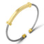 Slim Gold Silver Stainless Steel Cuff Kada Bangle Bracelet Men Bulk
