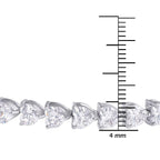 Love Heart CZ American Diamond Silver Tennis Bracelet Girl Bulk
