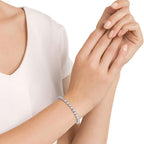 Love Heart CZ American Diamond Silver Tennis Bracelet Girl Bulk