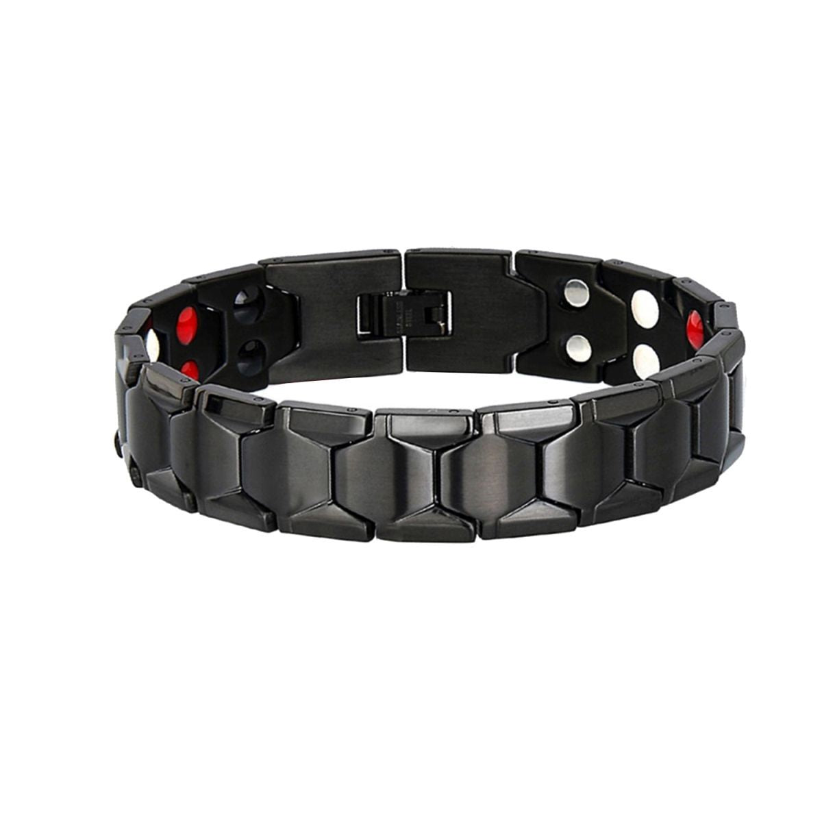 Black Stainless Steel Magnet Health Care Therapy Bio Energy Bracelet Secondary image