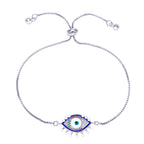 Turkish Evil Eye Lucky CZ American Diamond Slider Bracelet Bulk