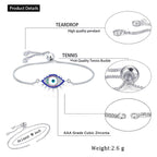 Turkish Evil Eye Lucky CZ American Diamond Slider Bracelet Bulk