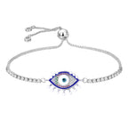 Blue Slider Enamel Turkish Evil Eye Bracelet For Women Bulk