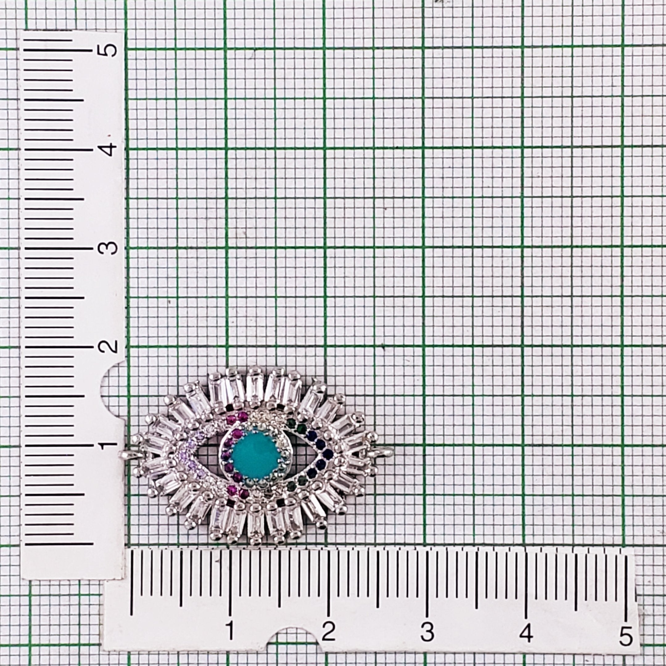 Turkish Evil Eye Nazariya Lucky CZ American Diamond Centre Pcs Bulk