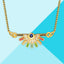 Rainbow Colourful 18K American Diamond Necklace Pendant Chain Bulk