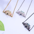 Rainbow Colour Silver CZ American Diamond Slider Bracelet Bulk