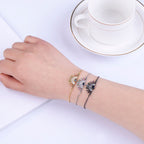 Rainbow Colour Silver CZ American Diamond Slider Bracelet Bulk