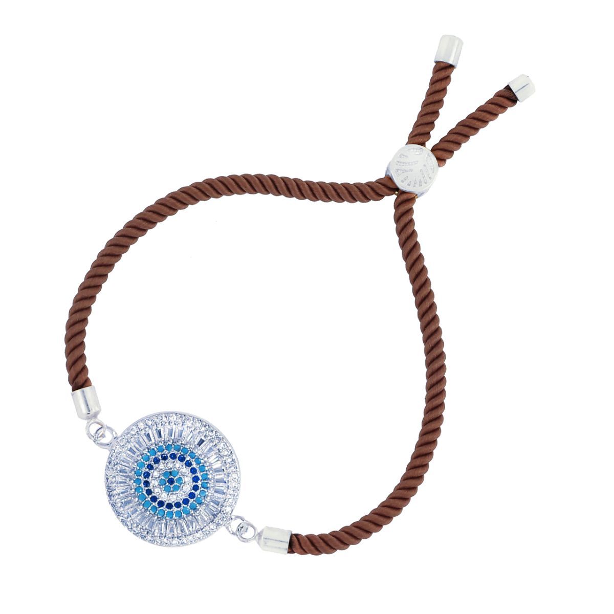 Brown Silver Thread Turkish Evil Eye Bracelet For Women Bulk