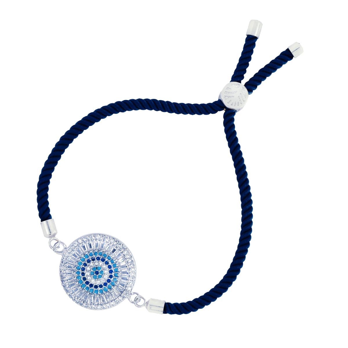 Blue Silver Thread Turkish Evil Eye Bracelet For Women Bulk