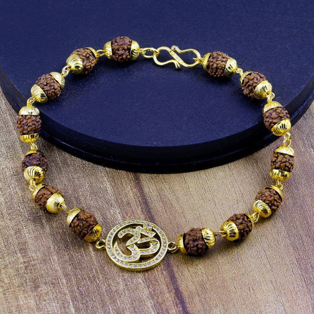 Gold Beads Rudraksh Bracelet For Women Bulk
