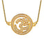Aum Om 18K Gold Cubic Zirconia Diamond Necklace Pendant Chain Bulk