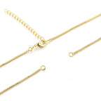 Aum Om 18K Gold Cubic Zirconia Diamond Necklace Pendant Chain Bulk