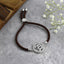 Aum Om Silver Brown American Diamond Adjustable Thread Bracelet Bulk