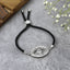 Turkish Evil Eye Baguette Silver Black CZ Thread Bracelet Bulk