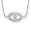 Turkish Evil Eye Cubic Zirconia Diamond Necklace Pendant Chain Bulk